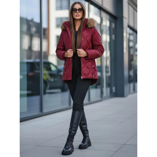 Sieviešu bordo krāsas jaka Mona Sieviešu jakas