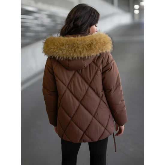 Sieviešu brūna ziemas jaka Bistro Sieviešu jakas