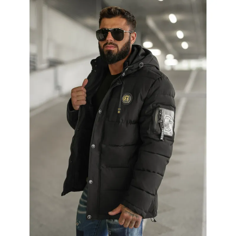 Vīriešu melna ziemas jaka Lorenzo JS/57M7503/392