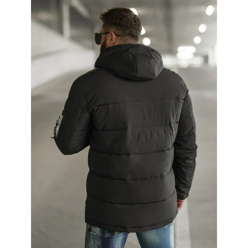 Vīriešu melna ziemas jaka Lorenzo JS/57M7503/392
