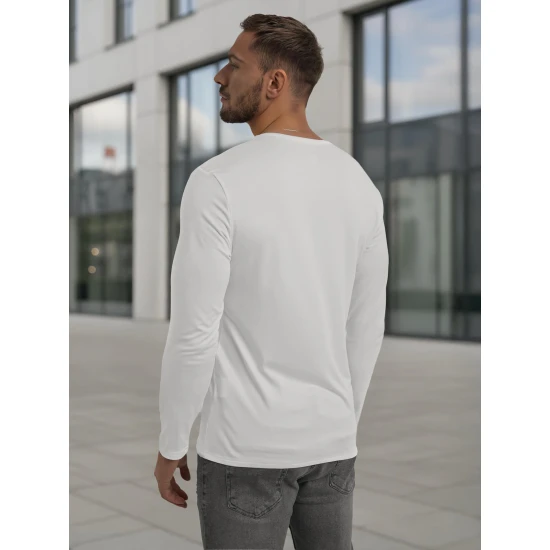 Vīriešu balts T-krekls Rojo Džemperi