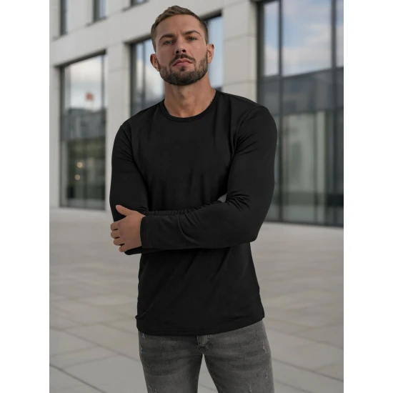 Vīriešu melns T-krekls Rojo Džemperi