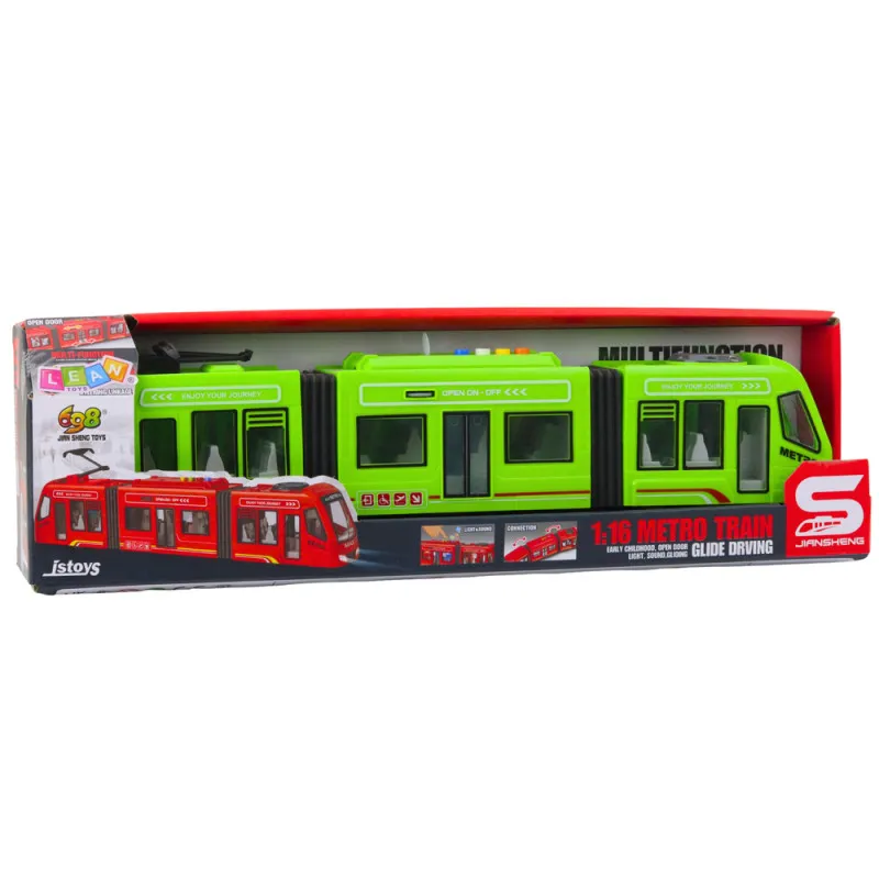 Zaļais pilsētas metro ar gaismas un skaņas efektiem Autobusi