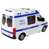Balta policijas automašīna ar skaņas un gaismas efektu Uzņēmuma automašīnas