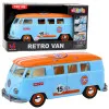 Retro autobuss ar gaismas un skaņas efektiem Autobusi
