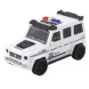Balta policijas automašīna ar gaismas un skaņas efektu Uzņēmuma automašīnas