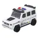 Balta policijas automašīna ar gaismas un skaņas efektu Uzņēmuma automašīnas