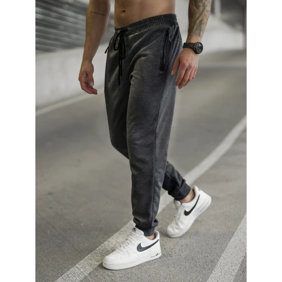 Vīriešu tumši pelēkas bikses Run Bikses
