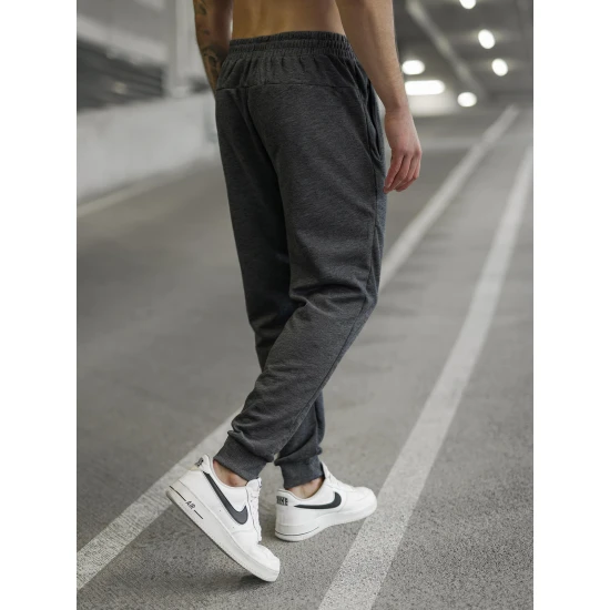 Vīriešu tumši pelēkas bikses Run Bikses