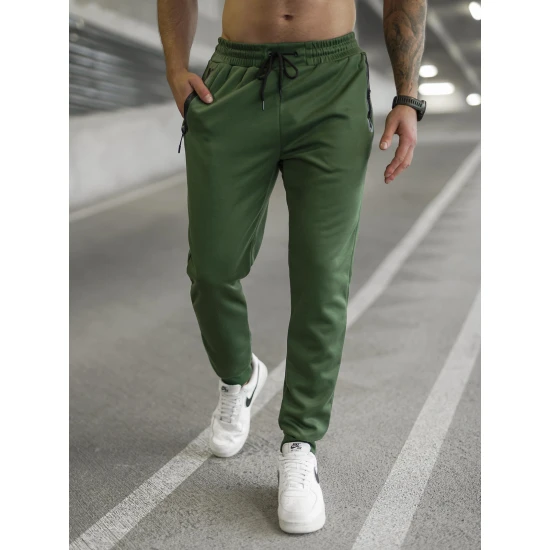 Vīriešu haki krāsas bikses Run Gadījuma bikses