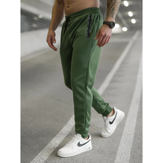 Vīriešu haki krāsas bikses Run Gadījuma bikses