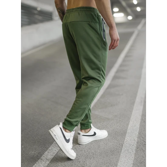 Vīriešu haki krāsas bikses Run Gadījuma bikses