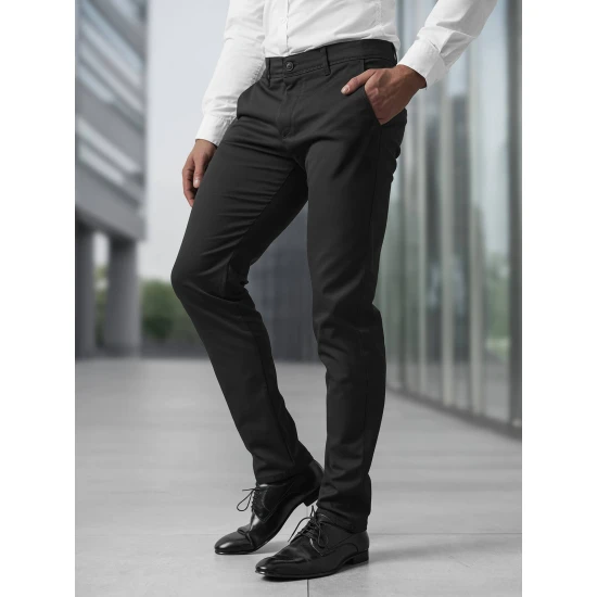 Vīriešu melnās čīnos bikses Reno