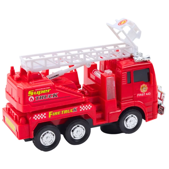 Ugunsdzēsēju mašīna ar kustīgām kāpnēm, gaismas un skaņas efektiem Uzņēmuma automašīnas