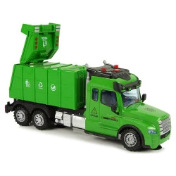 Pilot 2.4G Lights Sounds Green Remote Controlled Refuse Truck 2.4G gaisma izklausās zaļa tālvadības atkritumu mašīna
