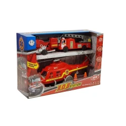 Ugunsdzēsēju komplekts ar gaismas un skaņas efektiem