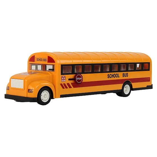 Dzeltens tālvadības R/C skolas autobuss ar atveramām durvīm Radio vadāmās rotaļlietas