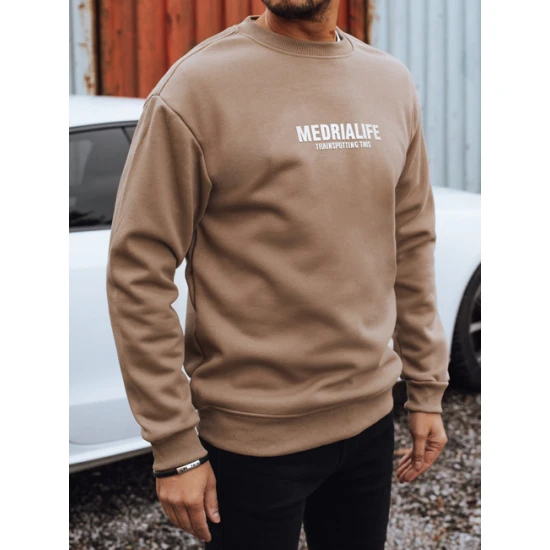 Vīriešu brūnais džemperis Medrialife Džemperi bez kapuciņiem