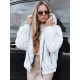 Sieviešu balta kažokādas jaka ar kapuci Jules Sieviešu jakas