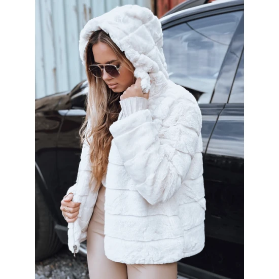 Sieviešu brūna kažokādas jaka Santa