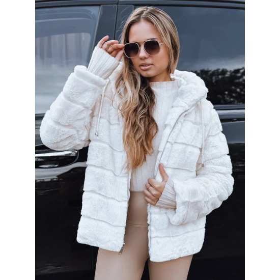 Sieviešu brūna kažokādas jaka Santa