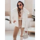 Sieviešu balta īsa jaka ar kažokādu Flora Sieviešu jakas