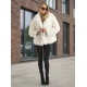 Sieviešu balta kažokādas jaka Moda Sieviešu jakas