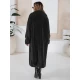 Sieviešu garais melns ziemas mētelis Fabio Sieviešu jakas