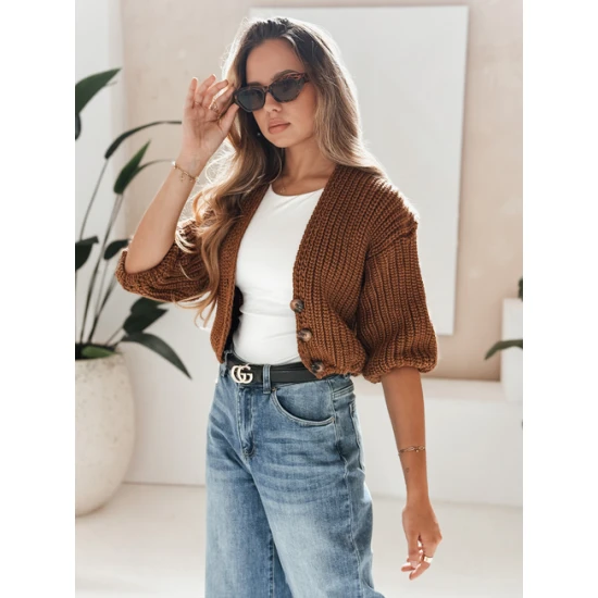 Sieviešu brūns adījums Lorel Sieviešu džemperi