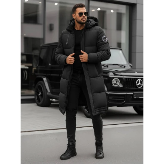 Vīriešu melna ziemas jaka Bruno JS/19M1290/392