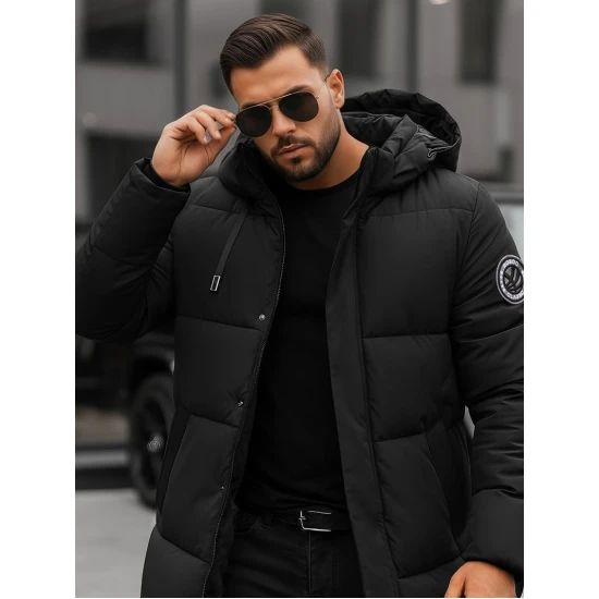 Vīriešu melna ziemas jaka Bruno JS/19M1290/392