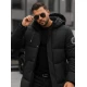 Vīriešu melna ziemas jaka Bruno JS/19M1290/392
