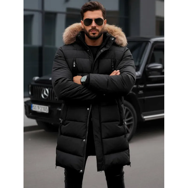 Vīriešu melna ziemas jaka Bruno JS/19M1290/392