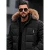 Vīriešu melna ziemas jaka Bruno JS/19M1290/392