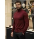 Vīriešu bordo krāsas džemperis ar augstu apkakli Lenox Džemperi