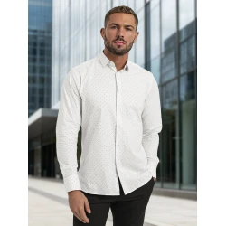 Vīriešu balts polka dot krekls Royal