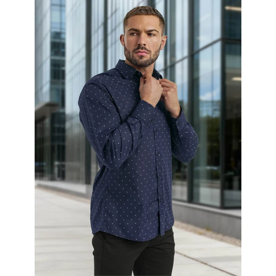 Vīriešu tumši zils krekls Royal Krekli