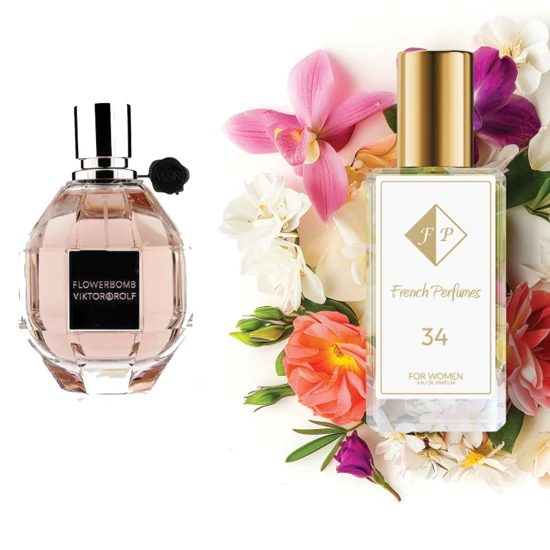 Nr. 34 smaržas, ko iedvesmojis Viktor & Rolf - Flowerbomb 60 ml