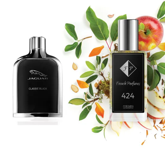 No424 smaržas, ko iedvesmojis Jaguar - Classic Black 2 ml