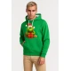 Zaļš džemperis ar kapuci Grinčs ar dāvanām