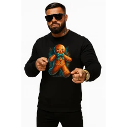 Melns džemperis ar kapuci Ingvers cepums