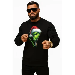 Melns džemperis ar kapuci Nopietns grinčs