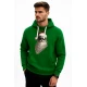 Tumši zaļš džemperis ar kapuci Santa
