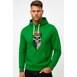 Vīriešu zaļš džemperis Zaļš un balts