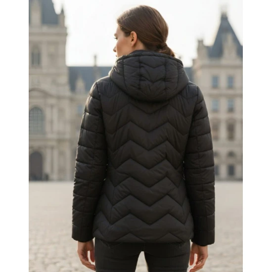 Melna stepēta jaka Amel Sieviešu jakas