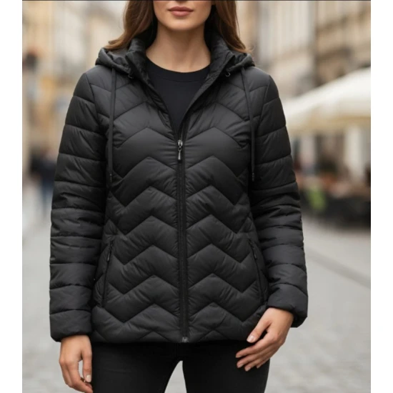 Melna stepēta jaka Amel Sieviešu jakas