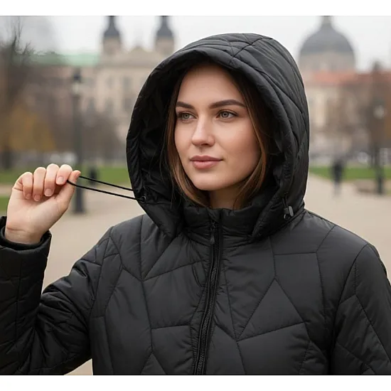 Melna stepēta jaka Jen Sieviešu jakas