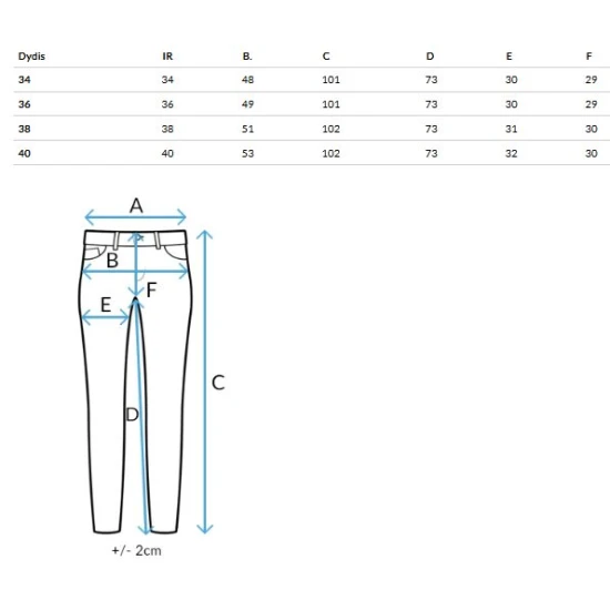 Sieviešu platie zilie džinsi Amel Džinsi un bikses