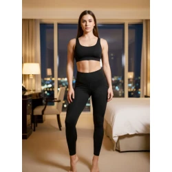 Sieviešu melnas treniņtērpa bikses Nomi