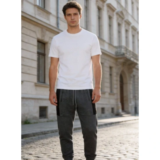 Vīriešu tumši pelēkas bikses Jackson Bikses